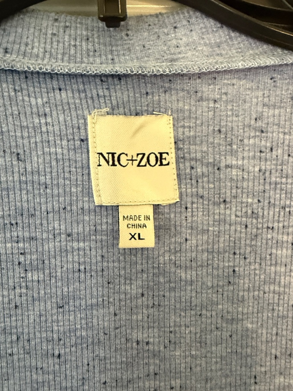 NIC+ZOE XL Blue Open Front Cardigan | Lightweight Draped Knit Layering Sweater - Picture 2 of 5